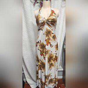 Brown and Tan Strapless Sweetheart Sundress for Cocktail